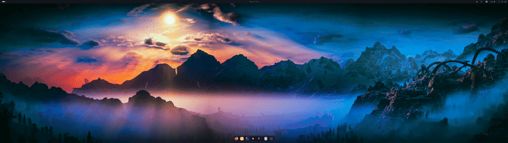 Gif of opening and tiling windows with tiling shell